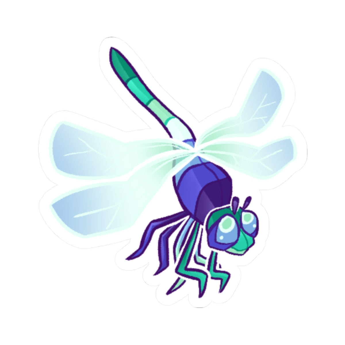 Gay MLM Pride Dragonfly Sticker