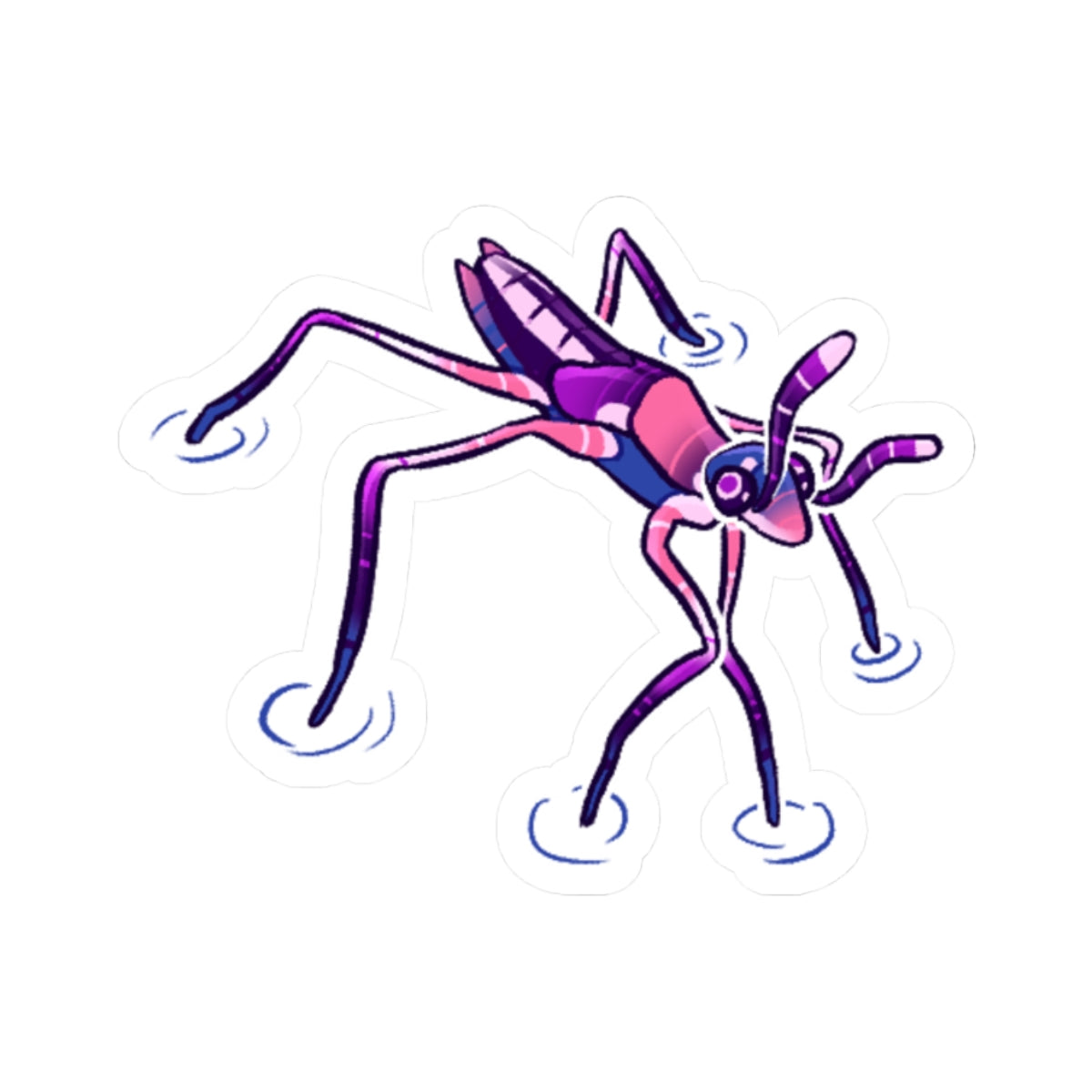 Genderfluid Pride Water Strider Sticker