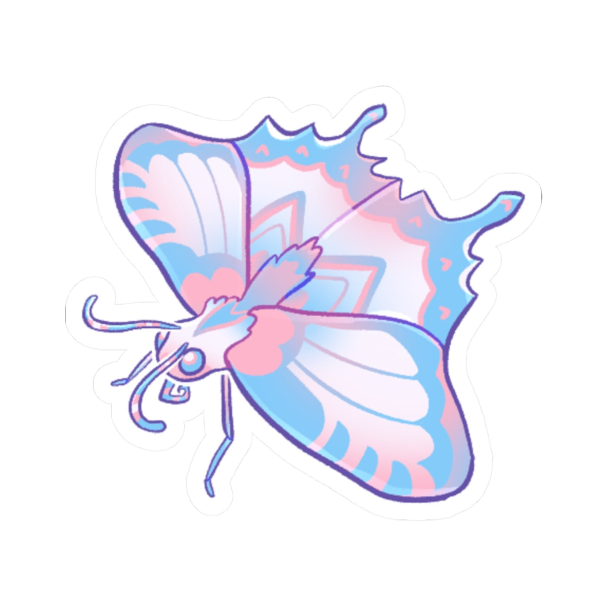 Transgender Pride Butterfly Sticker